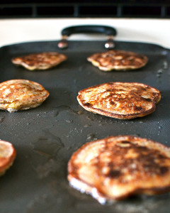 Pancakes-on-griddle