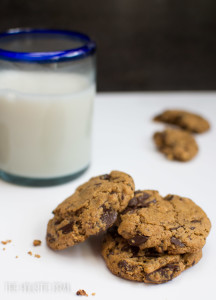 almond butter chocolate chip cookies-12