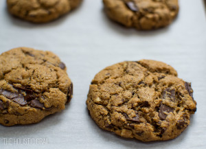 almond butter chocolate chip cookies-7