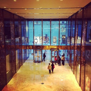 Trump Tower lobby from the cafe #coffee #NYC #birthdayweekend