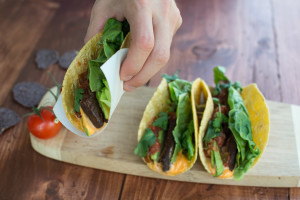 Lightlife Black Bean Veggie Burger Tacos-5