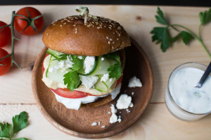 Greek Quinoa Burger